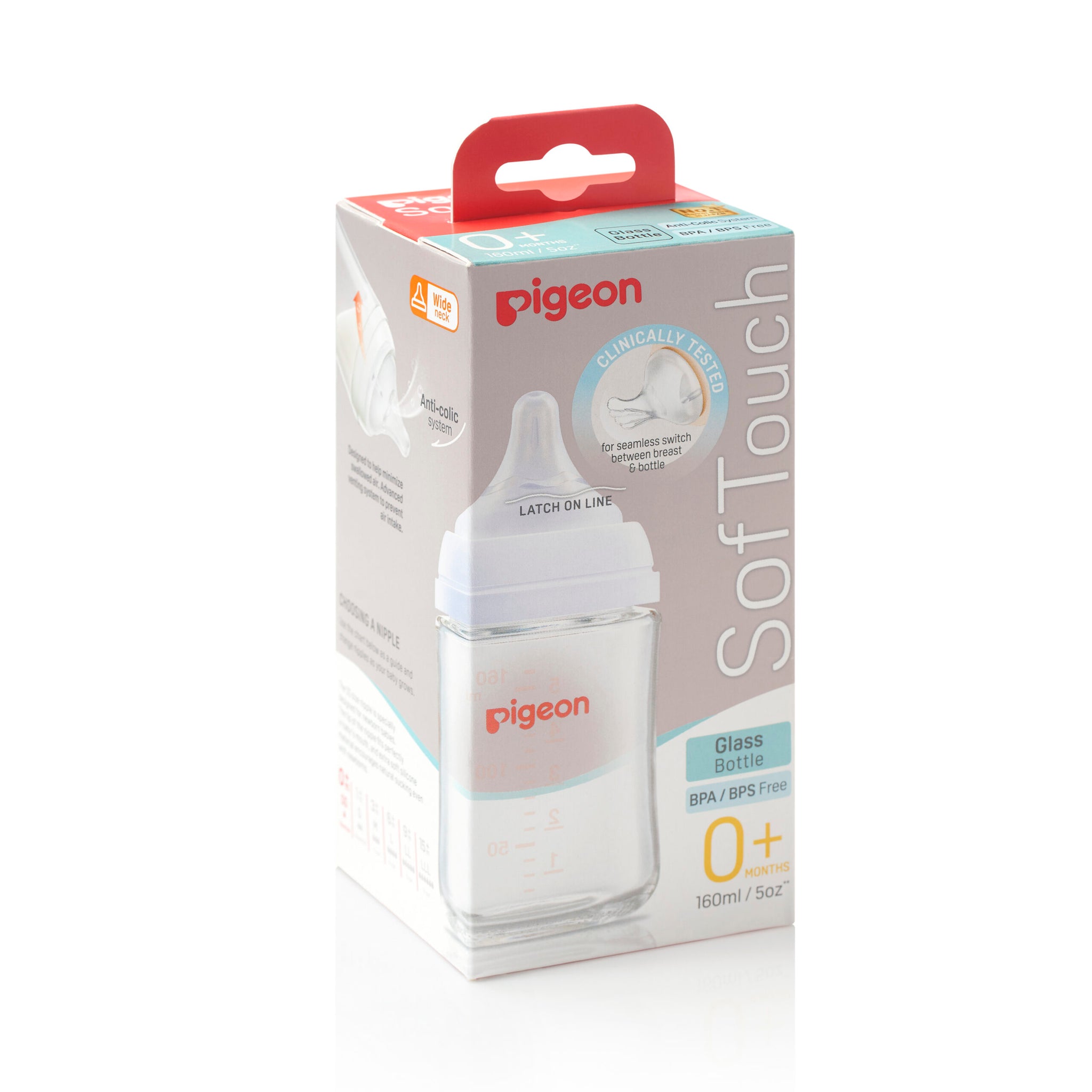 SofTouch™ III glass baby bottle 160ml - box