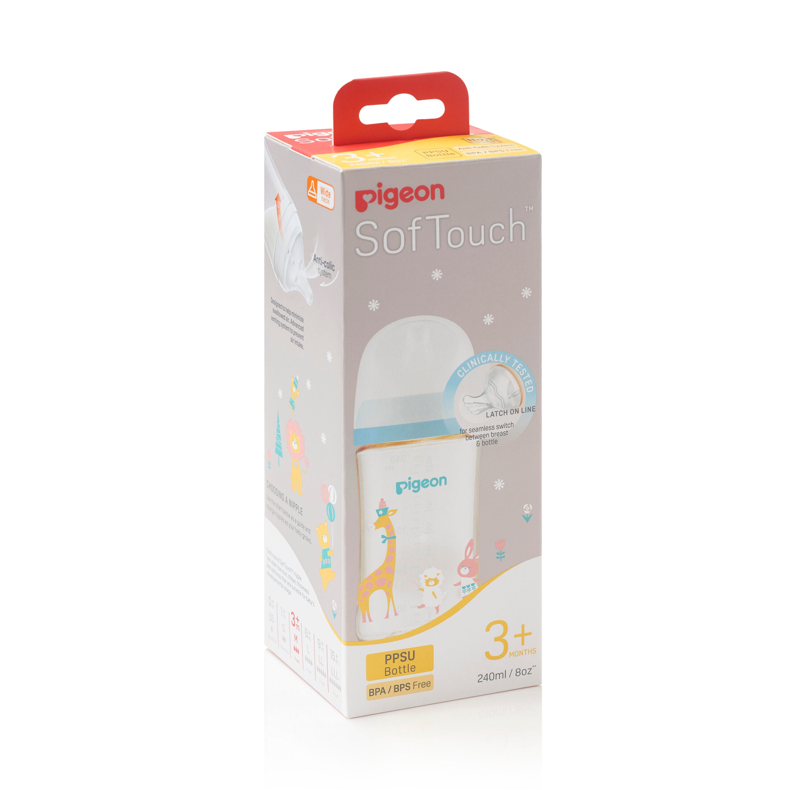 SofTouch™ III baby bottle PPSU 240ml - Animal box