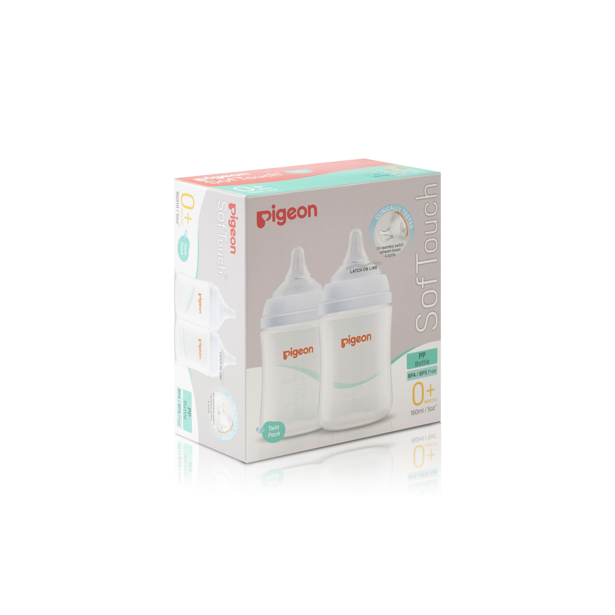 SofTouch™ III baby bottle PP 160ml - Twin Pack - box